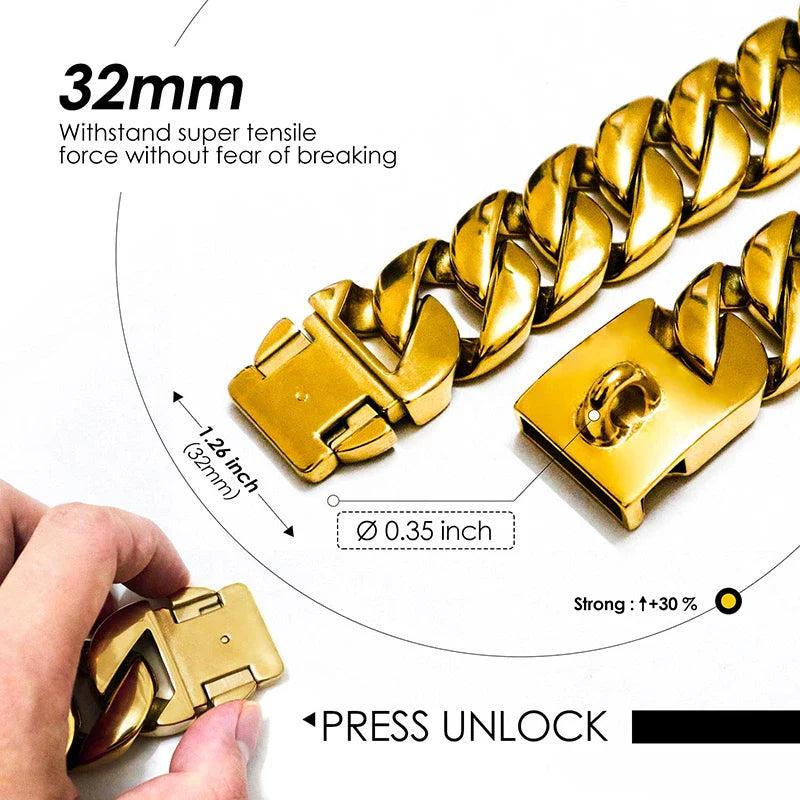 WagChain™ - Cuban Link Dog Necklace (Heavy Duty)