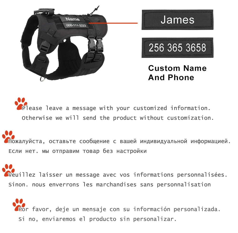 WagHarness™ - Customized Tactical Dog Harness (Adjustable)