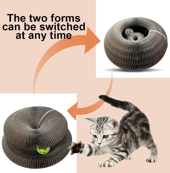 WagAccordion™ - Cat Scratching Board Toy (Self-Nail Trimmer)