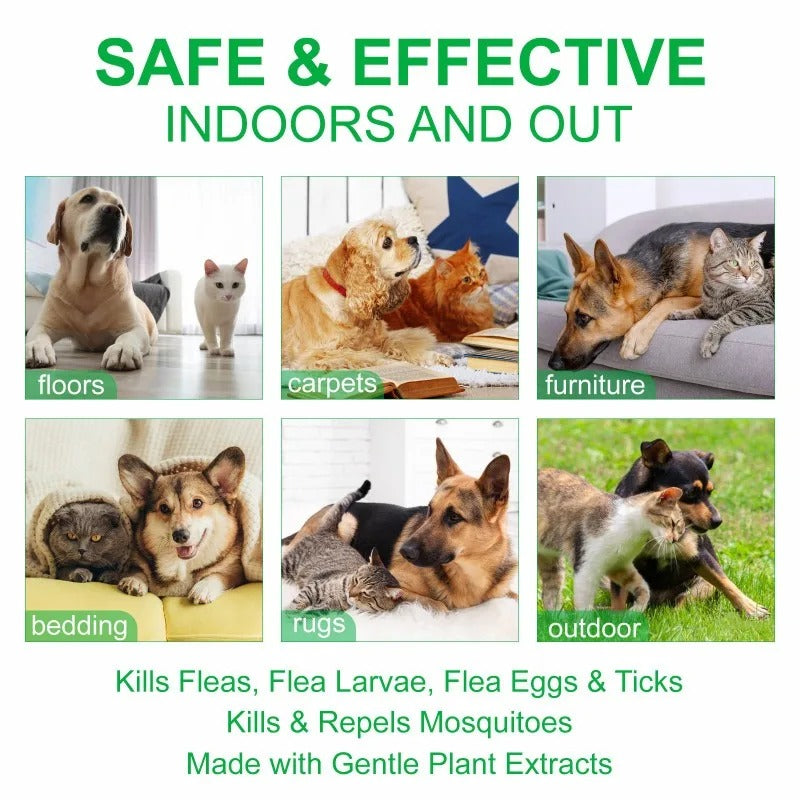 WagAway™ - Long-Lasting Natural Flea, Tick & Bed Bug Spray for Pets/People/Home (600+ Sprays)